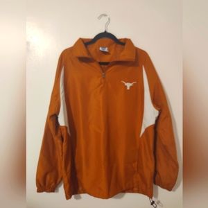 Texas Longhorn Quarter Zip Adjustable Pullover Jacket Men's Size Small